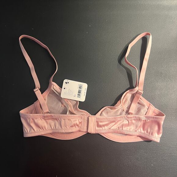 NWT Free People Pale Pink Rose  Heartthrob Underwire Bra - xs - Picture 8 of 8